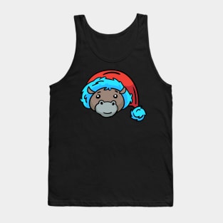 Christmas Jungle Face Hippo Tank Top